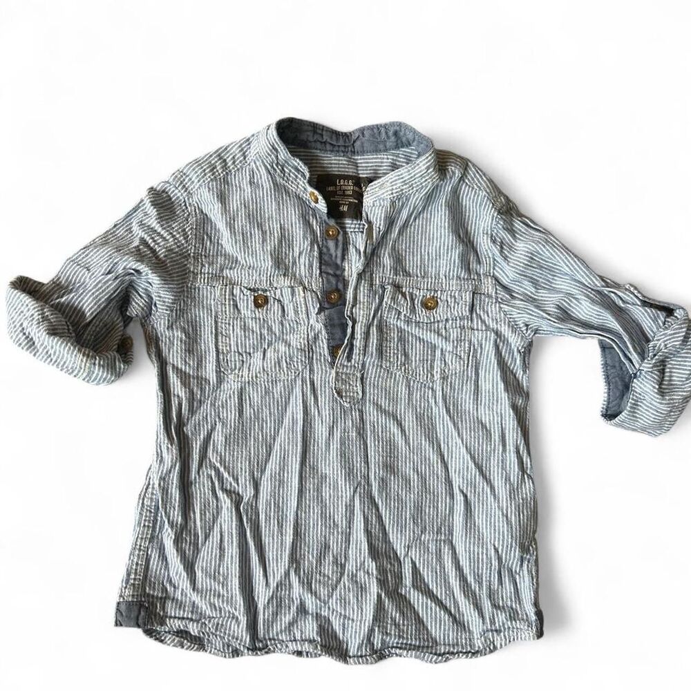 2-3years H&M striped denim button-up shirt